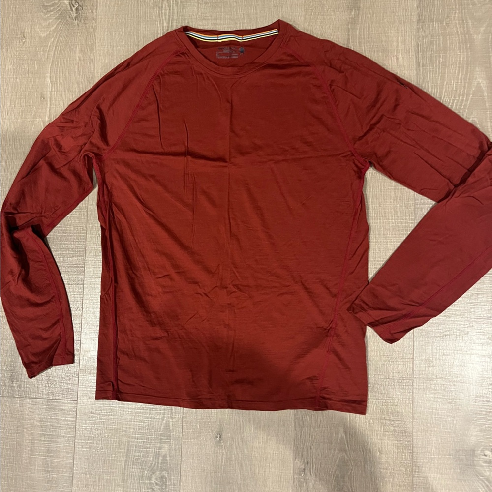 Maroon Smartwool long sleeve shirt size m